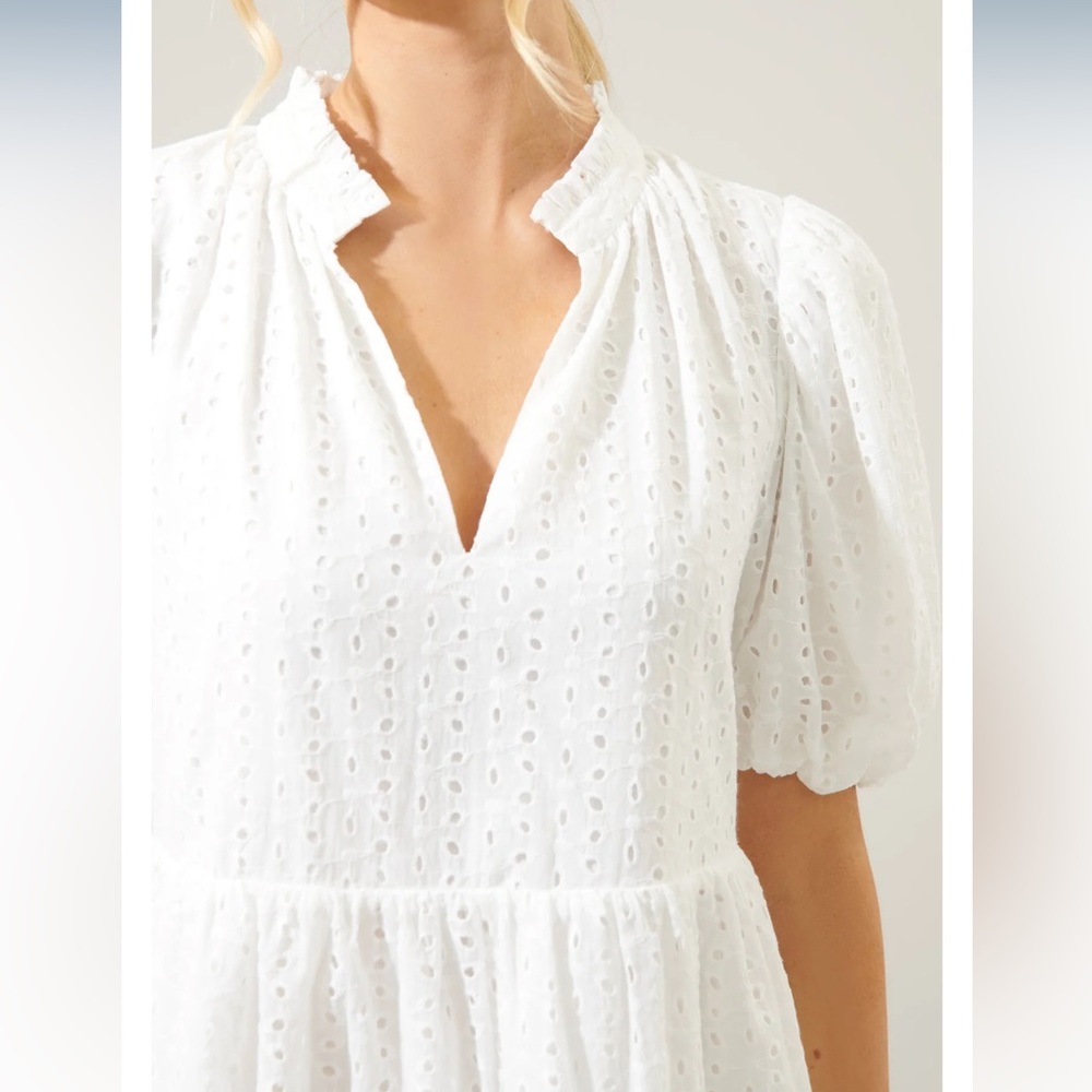 SUGARLIPS Jacey Babydoll Eyelet Mini Dress - Picture 3 of 12
